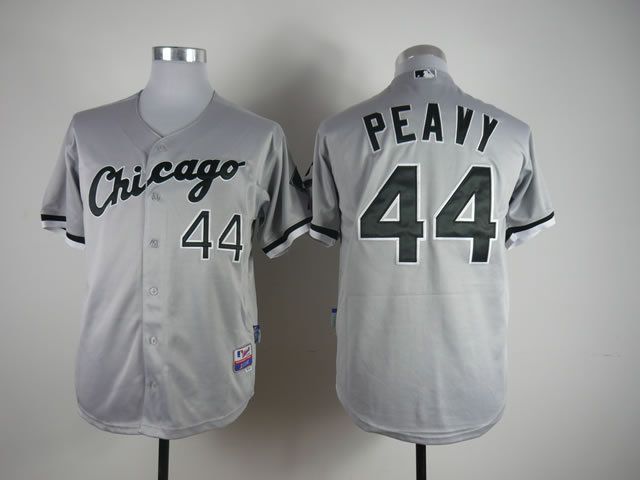 Men Chicago White Sox 44 Peavy Grey MLB Jerseys